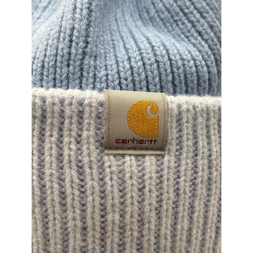 Carhartt Rib-Knit Pom-Pom Cuffed Beanie - Skystone